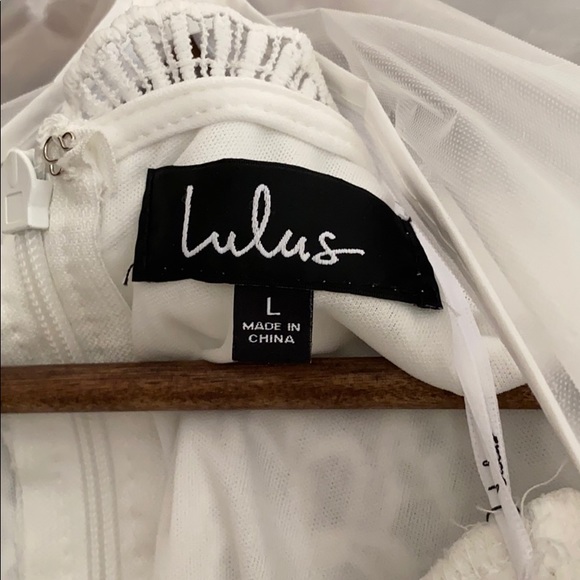 White Lace Dress- Lulus- NEW WITH TAGS - Picture 5 of 5
